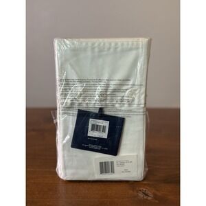 Ralph Lauren Parchment Organic Cotton Sateen Border King Sham 20" X 36"